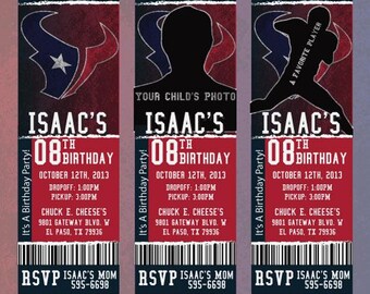 Texans Custom Invitation | NFL Football Party Invite | Birthday Baby Shower Printable