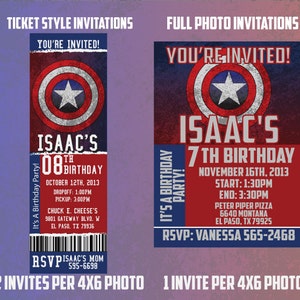 Custom Captain America Party/Event Invitation!