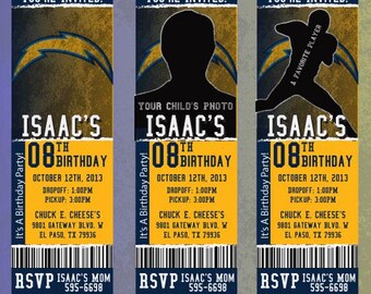 Chargers Custom Invitation | NFL Football Party Invite | Birthday Baby Shower Printable