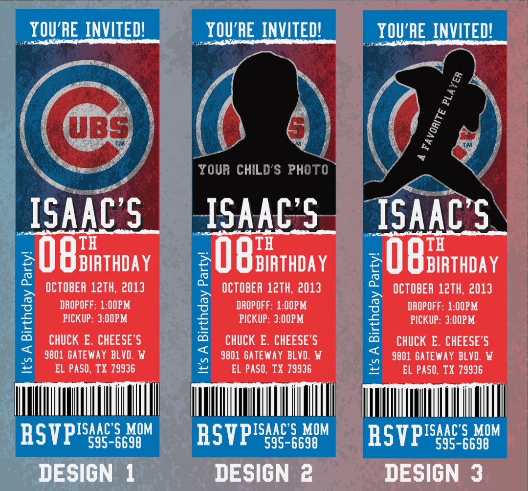 Cubbies Invite Custom Cubs Birthday/event Invitation! - Etsy