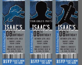 Lions Custom Invitation | NFL Football Party Invite | Birthday Baby Shower Printable