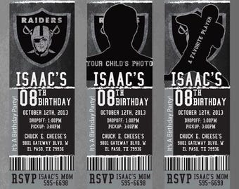 Raiders Custom Invitation | NFL Football Party Invite | Birthday Baby Shower Printable