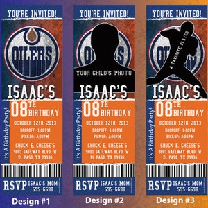 Printable Edmonton Oilers Birthday Invitation Instant Download