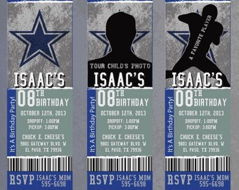 Cowboys Custom Invitation | NFL Football Party Invite | Birthday Baby Shower Printable