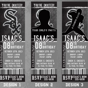 Aangepaste White Sox verjaardag/evenement uitnodiging!