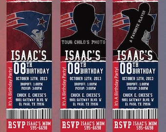 Patriots Custom Invitation | NFL Football Party Invite | Birthday Baby Shower Printable