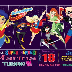 Custom DC Super Hero Girls Party/Event Invitation!
