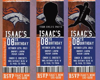 Broncos Custom Invitation | NFL Football Party Invite | Birthday Baby Shower Printable