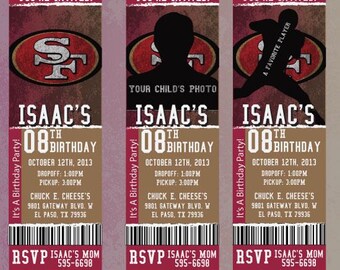 49ers Custom Invitation | NFL Football Party Invite | Birthday Baby Shower Printable
