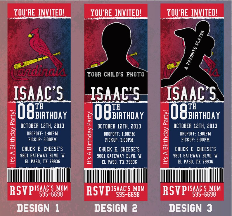 Custom Cardinals Birthday/event Invitation - Etsy