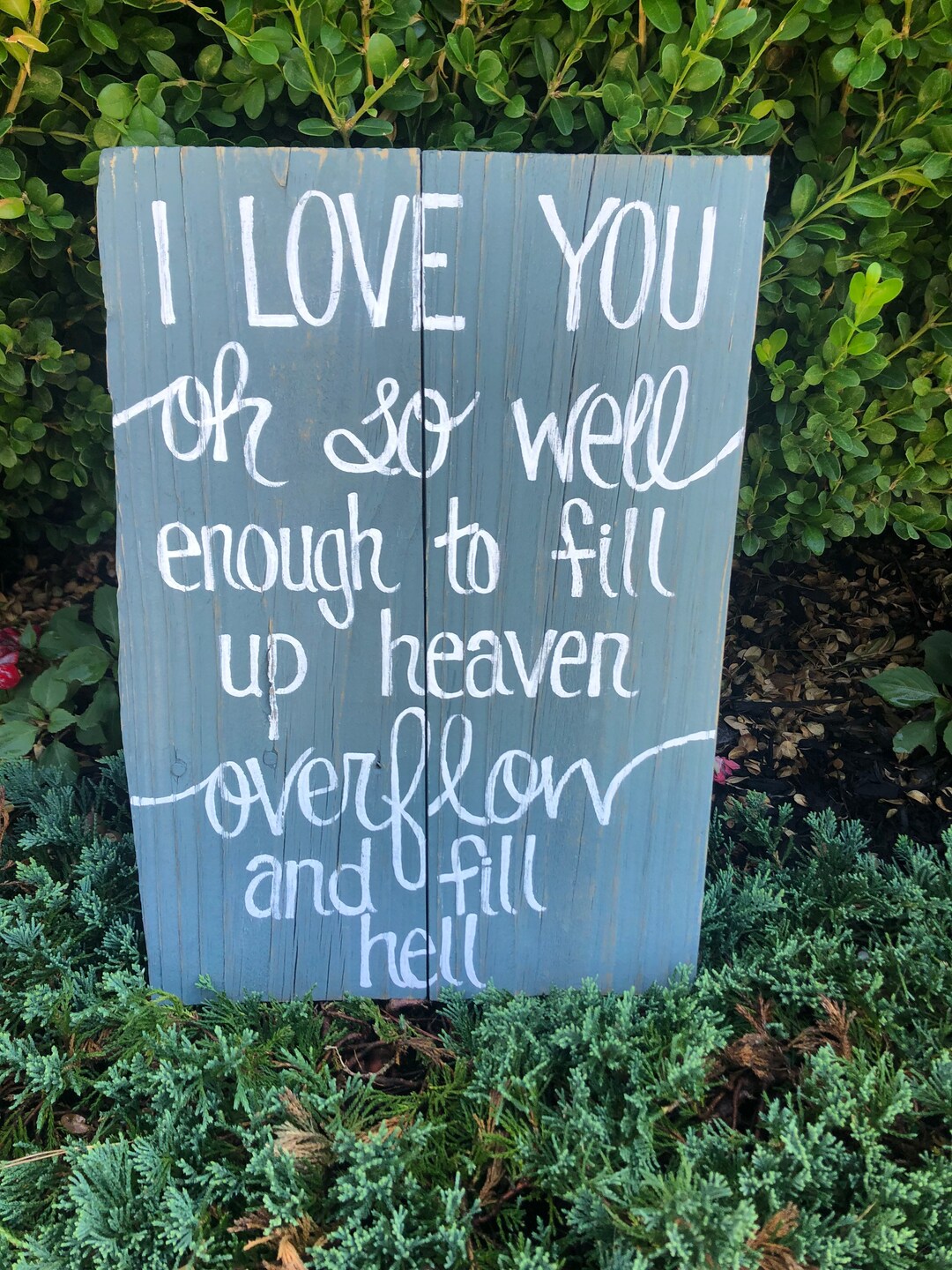 Oh Lyrics Art on Weathered Rustic Wood Etsy