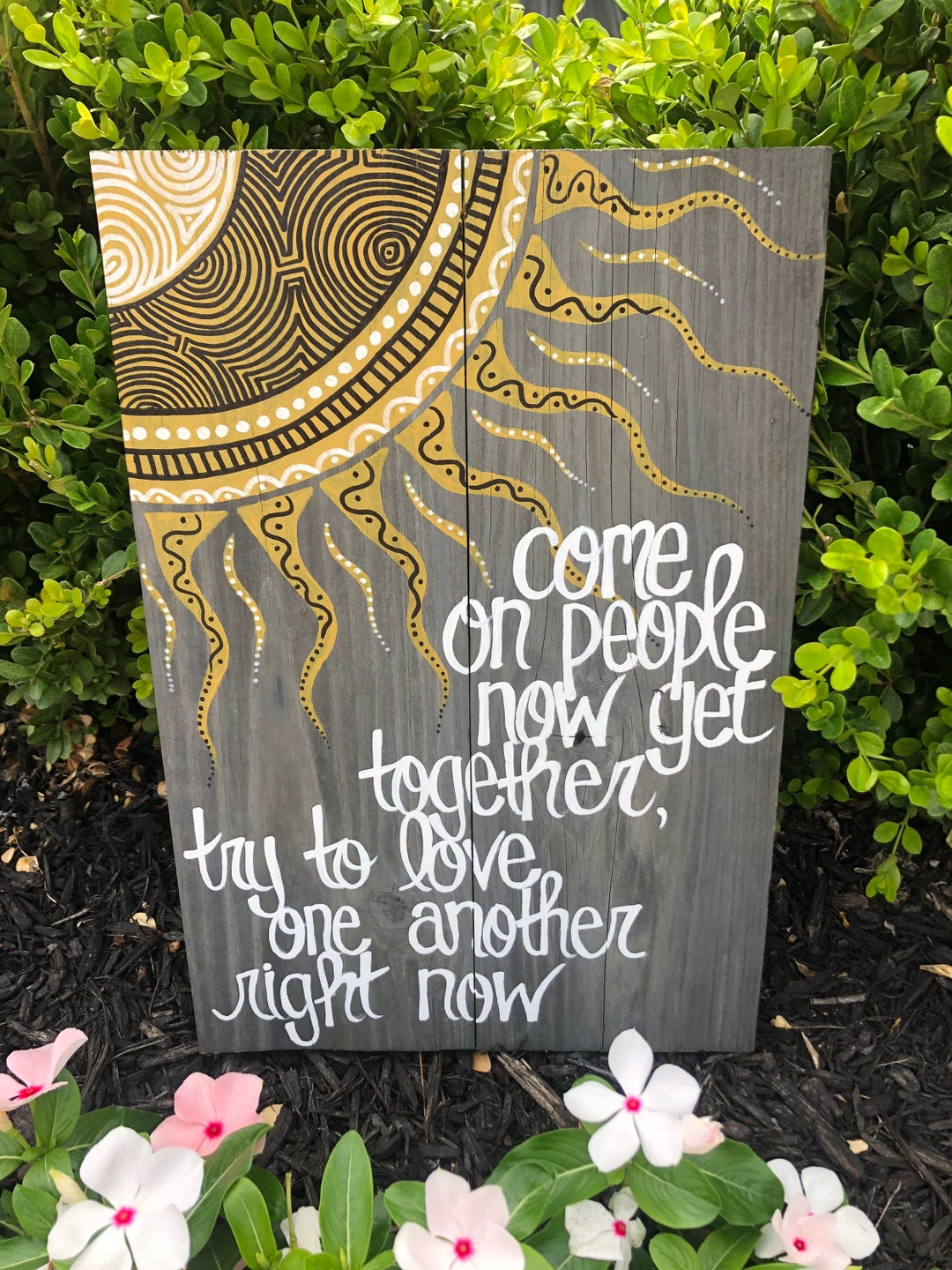 Get Together Lyrics by the Youngblood’s Art on Weathered Rustic Wood - Etsy