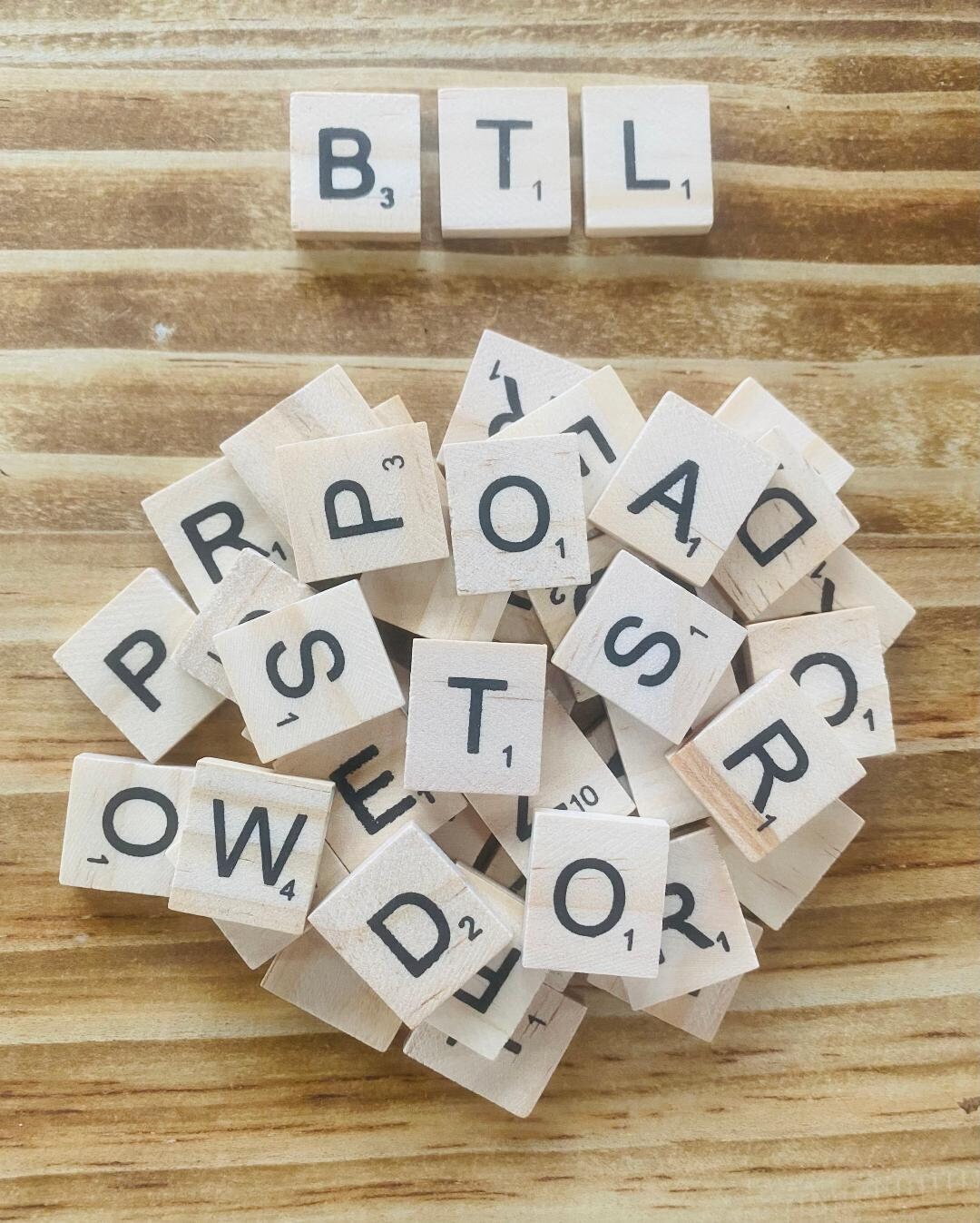Single Letter Scrabble Tiles, Crossword Puzzle Letters, Craft Letter