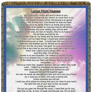 Exclusivo "Letter From Heaven Throw"