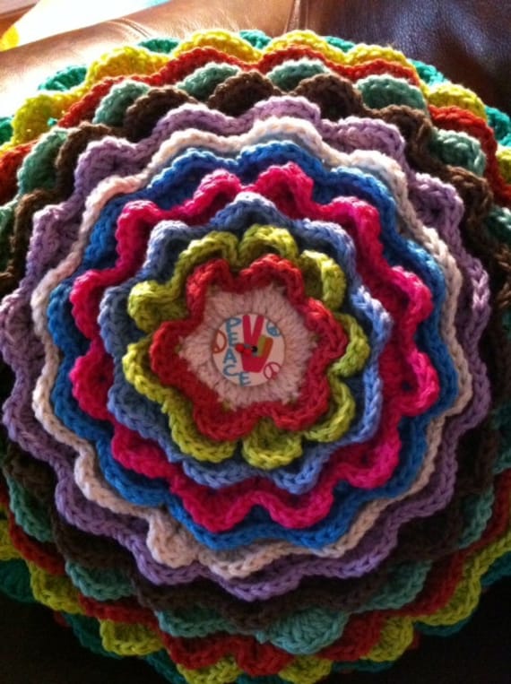 Items similar to Crocheted Throw Pillows on Etsy
