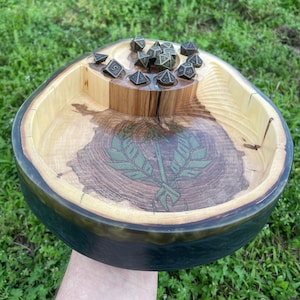 Solid Wood and Epoxy Dice Tray