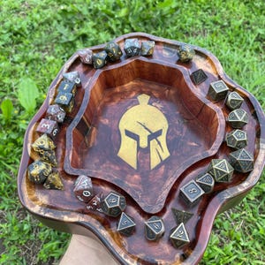 Solid Wood and Epoxy Dice Tray