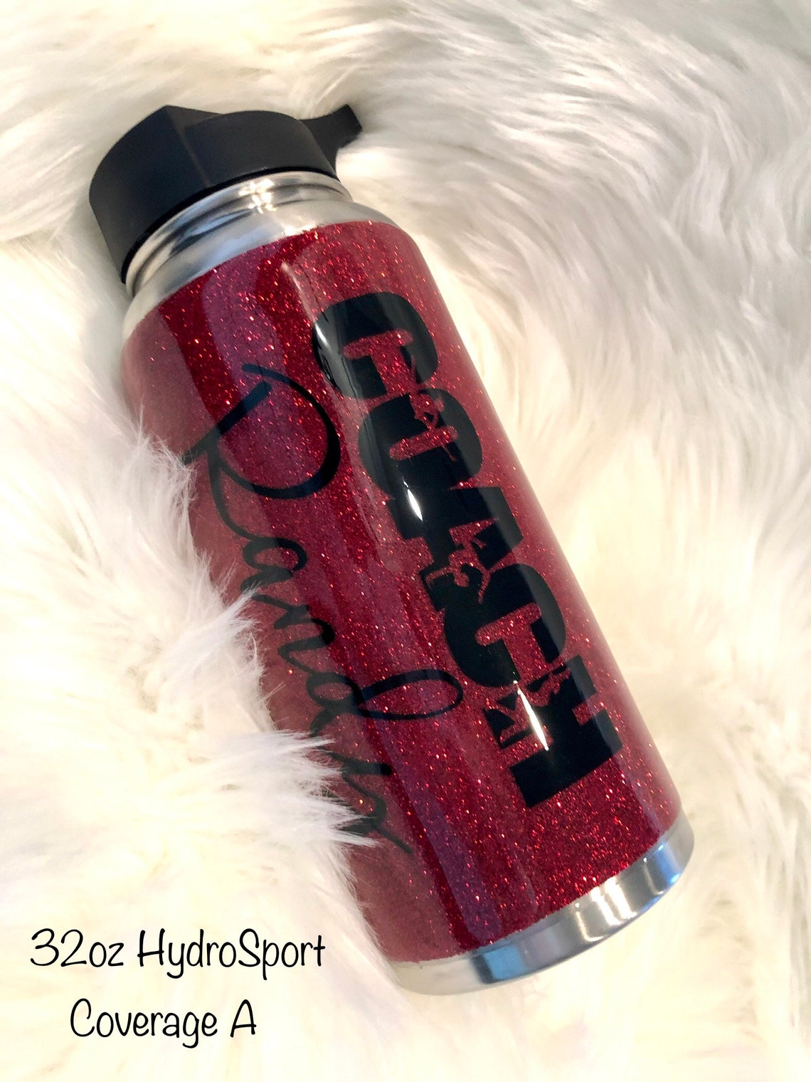 Gymnastic Coach glitter tumbler FREE SHIPPING color shifting Etsy