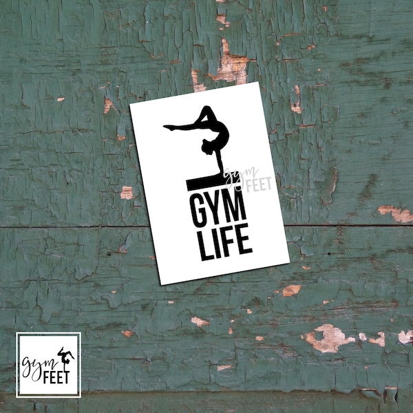 Gym Life Vinyl Decal Sticker | Gymnastics Decal Sticker | Water bottle Sticker