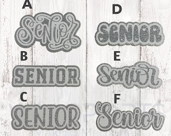 Senior WORD Glitter cutout for Homecoming Mum | HOCO | Senior Mum or Garter | Double Layer Cut Out | Mum Accessory | Double Layer cutout