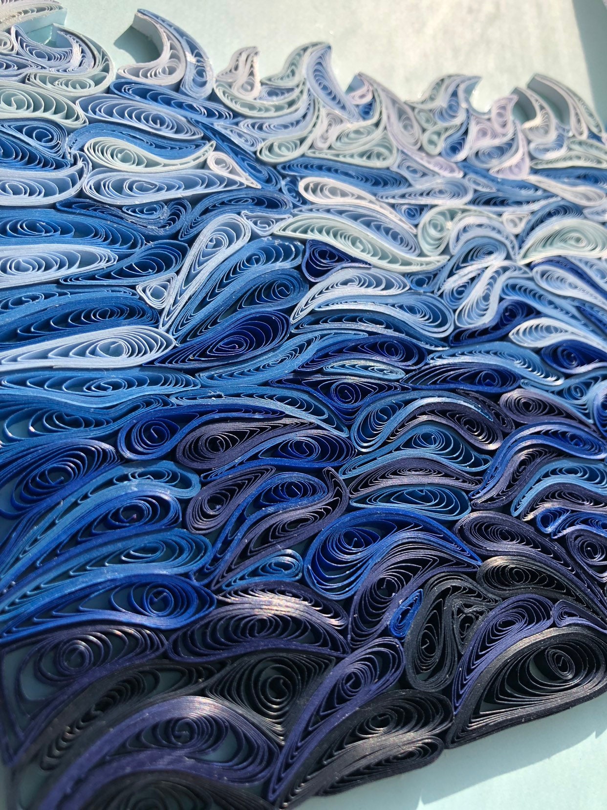 Quilled abstract wave wall art Etsy