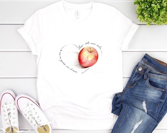 T-shirt with apple design by Emanuela Zannetti