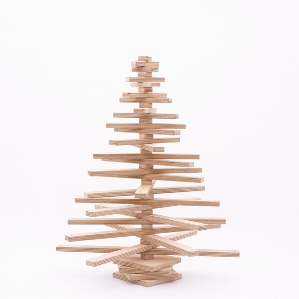 Mini-Weihnachtsbaum aus Holz, umweltfreundliche und minimalistische Weihnachtsdekoration, moderner Weihnachtsbaum, nachhaltig handgefertigt in Australien