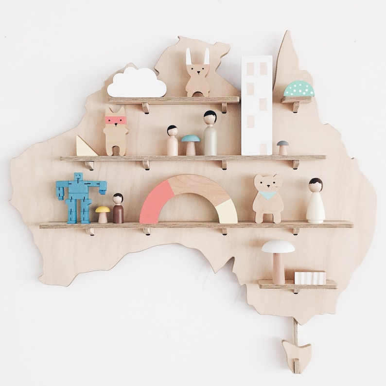 Australian Map Wall Shelves Australia Shelf Wall Decoration Etsy Australia