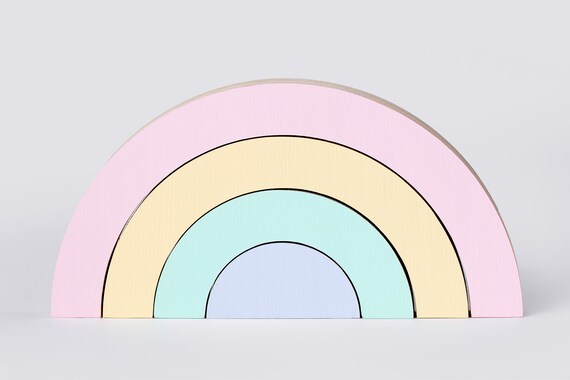 Pastel rainbow hotsell wooden toy