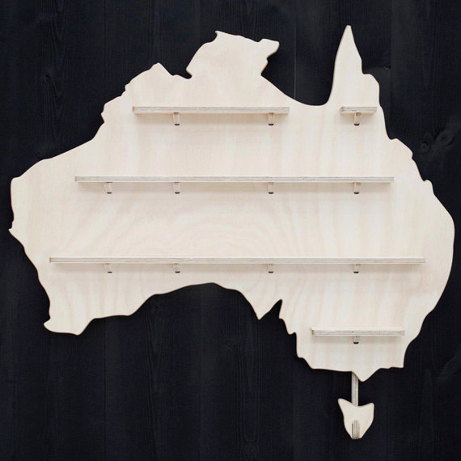 Australian Map Wall Shelves Australia Shelf Wall Decoration Wooden Hanging Shelf Shadow Box