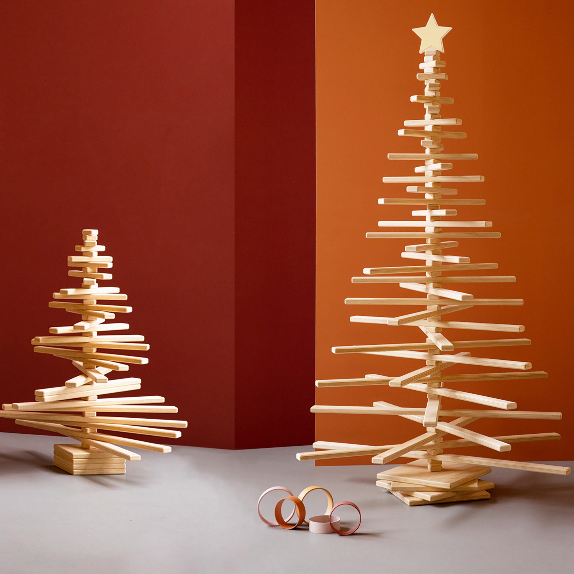 MINI CHRISTMAS TREE ~ Gingerbread Ornament ~ Set of 6 ~ USA HANDMADE NEW 