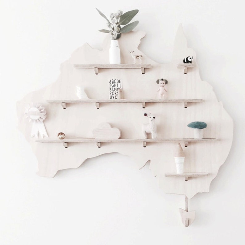 Australian Map Wall Shelves Australia Shelf Wall Decoration Etsy