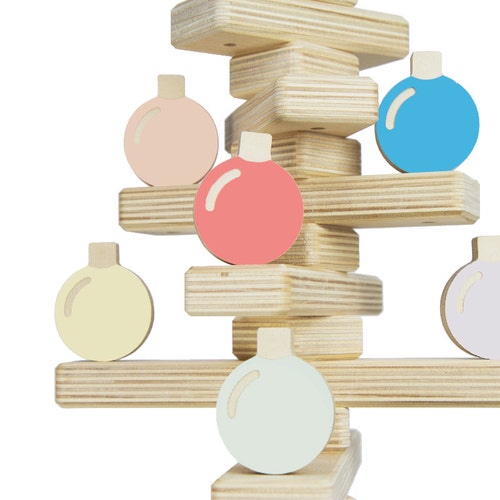 Christmas Wooden Baubles Set of 20 Christmas Tree Baubles Etsy