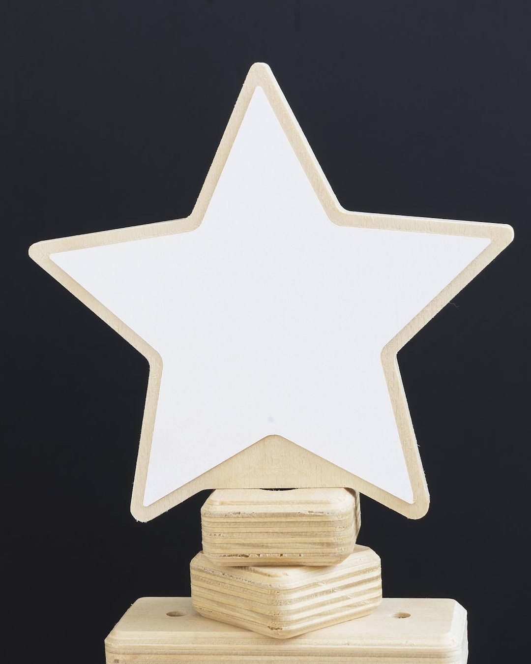 Christmas Tree Topper Star Wooden Christmas Tree Ornament Wood