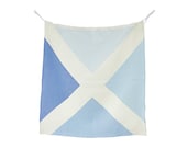 Nautical Linen Flag Wall Hanging Art Letter M2 - Made in Australia 70x 70cm