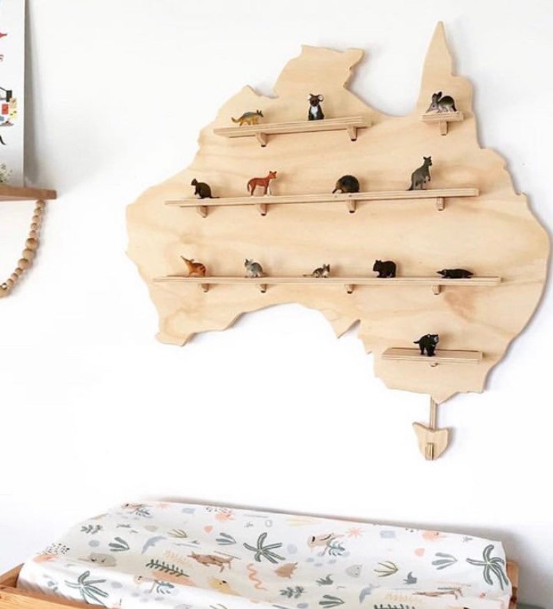 Australian Map Wall Shelves Australia Shelf Wall Decoration Etsy