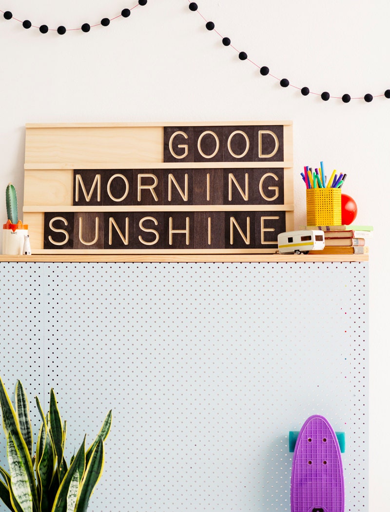 9x3 Message Board Custom sur Mesure Affichage en Bois Lettres Home Shop Industrial Retail Wall Hangi