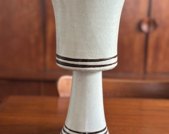 Vintage Japanese Suiban Style chalice Ikebana Vase, Mid Century Modern