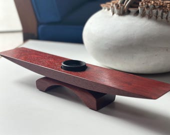 Wood ikebana With Kenzan by Joe Kovecses, modern flower arrangements