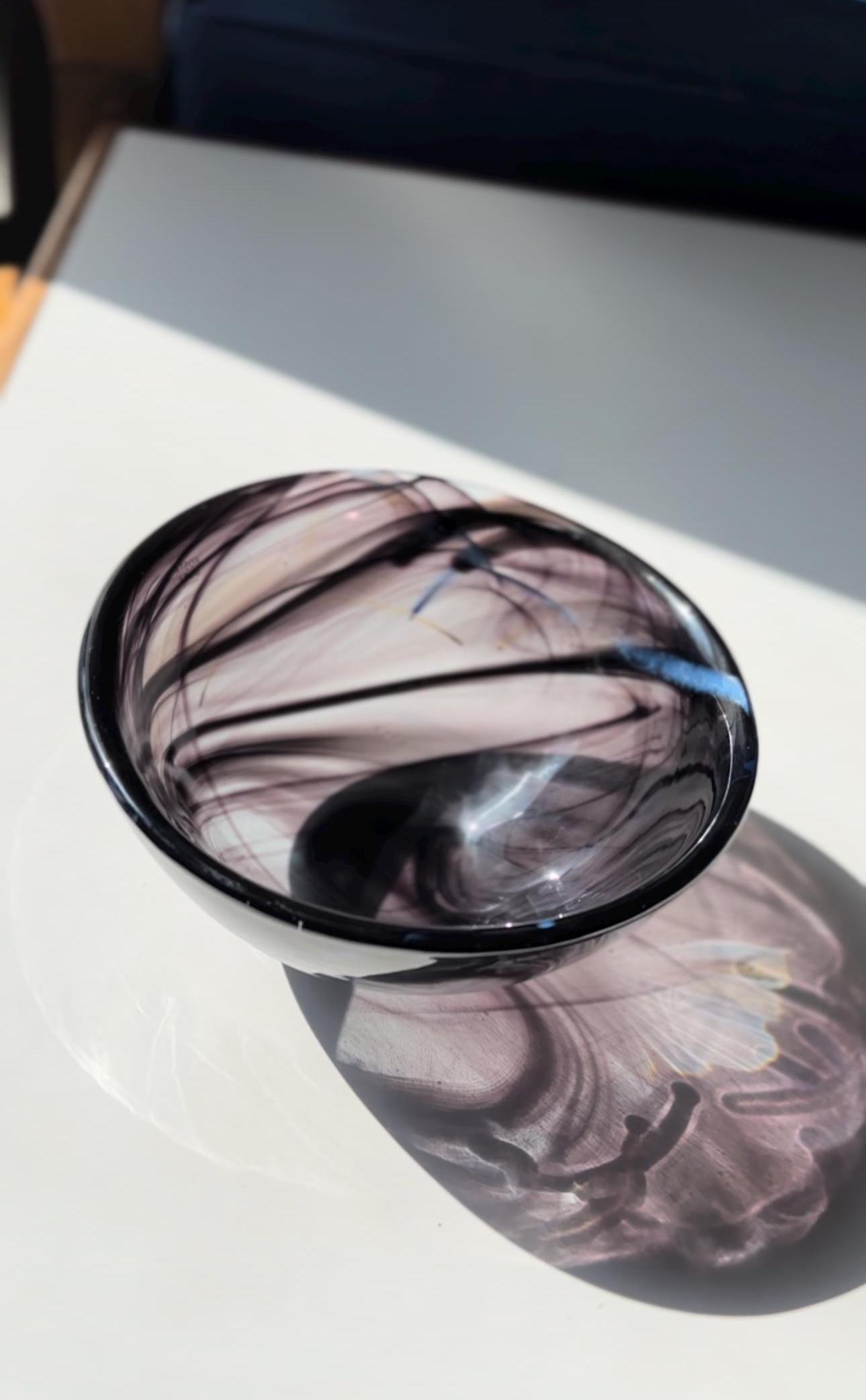 Contrast Black Bowl designed by Anna Ehrner for Kosta Boda