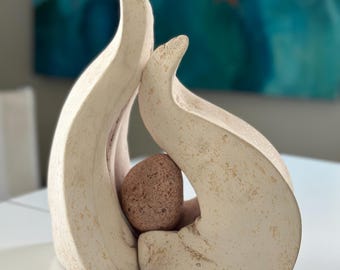 Mid Century Modern ceramic sculpture by Grace Songolo