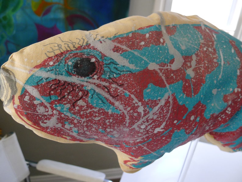 Post Modern Art Mid Century Giant Textile Fish Sculpture