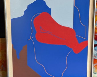 Original Abstract Serigraph reveling nude by Amy Goldman