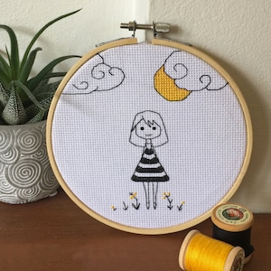 Girl in Sunshine Cross Stitch Kit