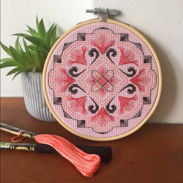Modern Mandala cross stitch kit