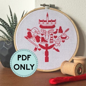 Oh Canada cross stitch PDF pattern