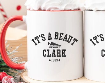 It's a Beaut Clark Two-Tone Ceramic Coffee Mug 15oz | Camping Mug | Enamel Camper Christmas mug 12oz | Christmas Vacation | Griswold