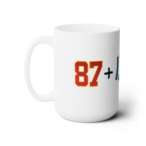 Travis + Taylor Love Story Mug 15oz | Eras Mug | Gift | Swiftie Mug | Swift | Chiefs | Taylor Fan Mug image 1