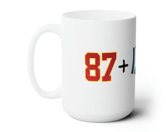 Travis + Taylor Love Story Mug 15oz | Eras Mug | Gift | Swiftie Mug | Swift | Chiefs | Taylor Fan Mug