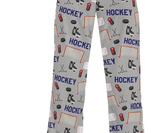 Hockey Themed Pajama Pants | Lounge Pants | Sports | Hockey lover | Gift